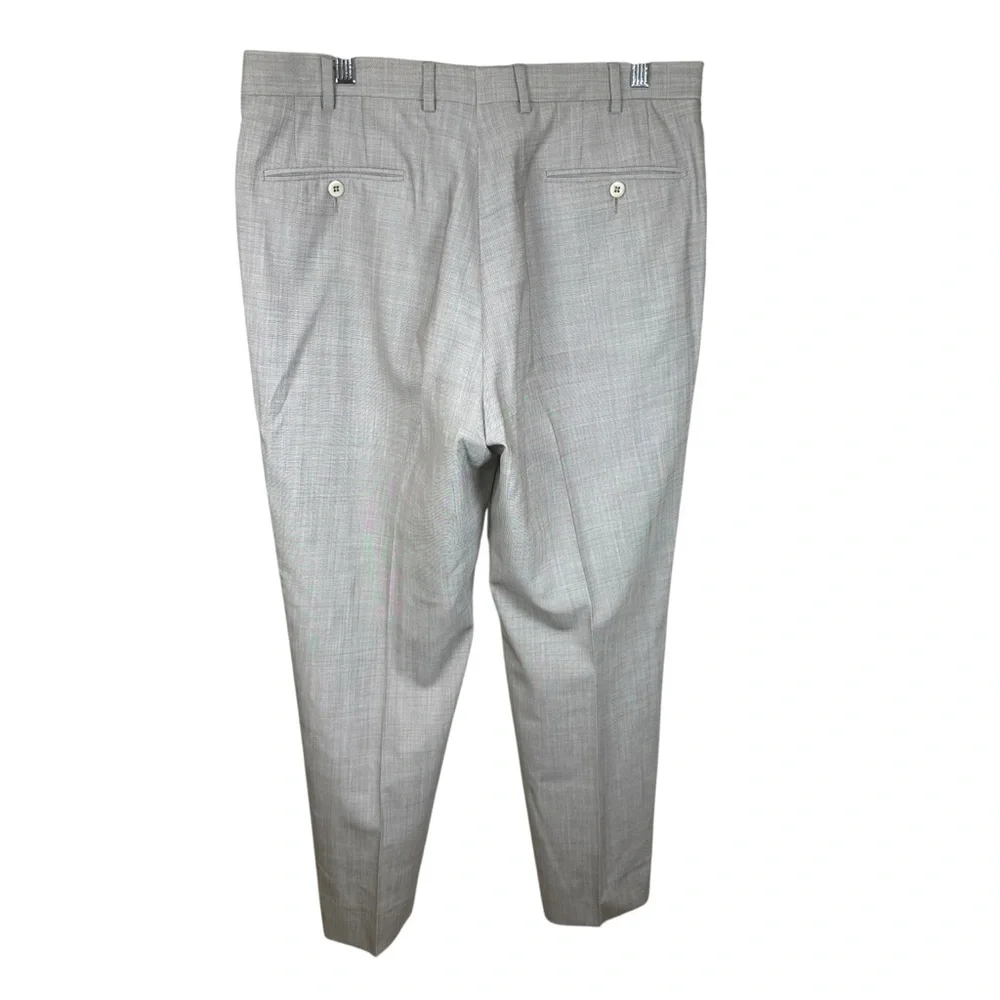 Ermenegildo Zegna Comfort Wool Dress Pants Gray Tailored Luxury Italy Formal 33 - Picture 2 of 8